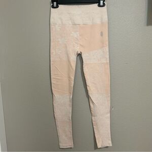 Free People patchwork pink seamless high rise leggings women’s size medium